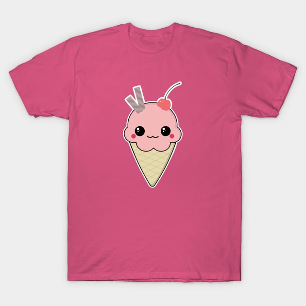 Kawaii Ice Cream T-Shirt by Sasyall